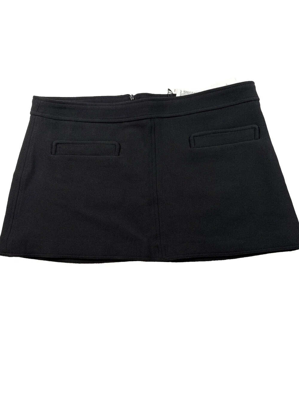 Zara Women Minimalist Tailored Mini Skirt black Size XL New With Tags